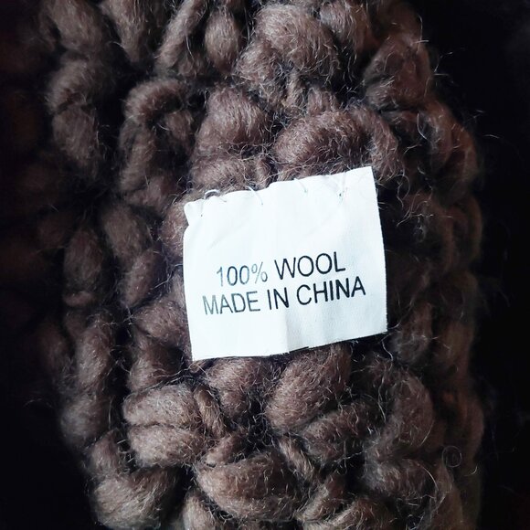 KREW Vintage Wool Beanie (Brown) NWOT Y2K - Picture 3 of 3